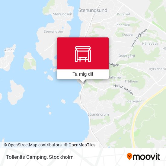 Tollenäs Camping karta
