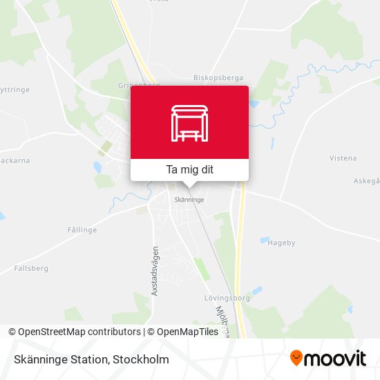 Skänninge Station karta