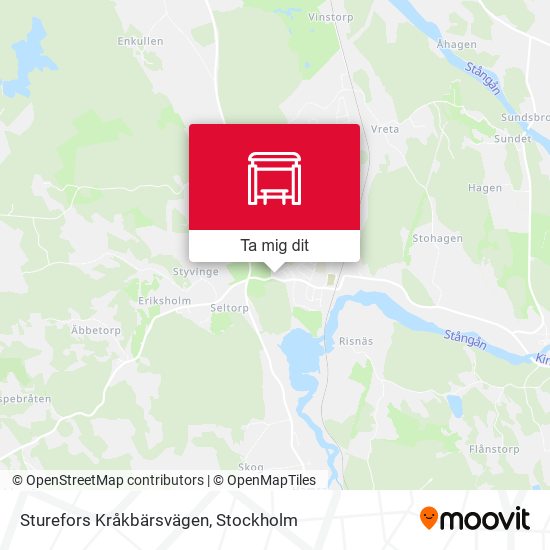 Sturefors Kråkbärsvägen karta