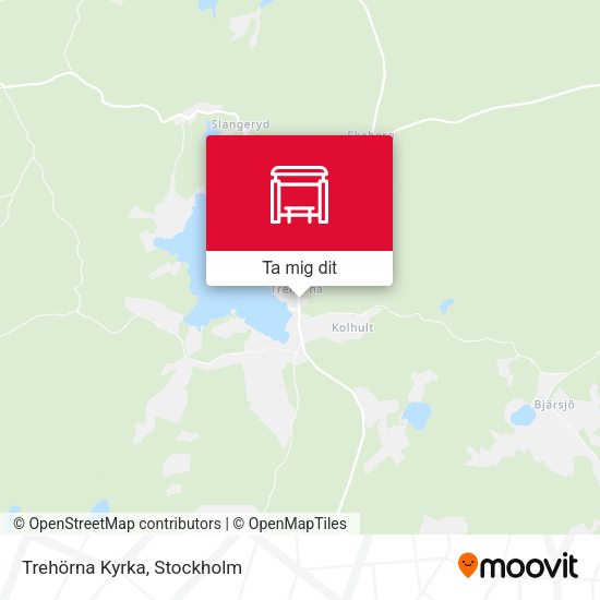 Trehörna Kyrka karta