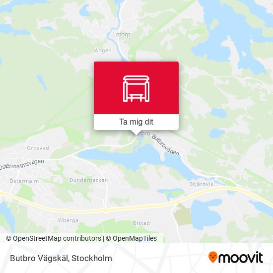 Butbro Vägskäl karta