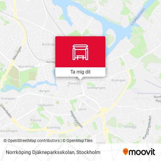 Norrköping Djäkneparksskolan karta