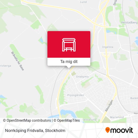 Norrköping Fridvalla karta