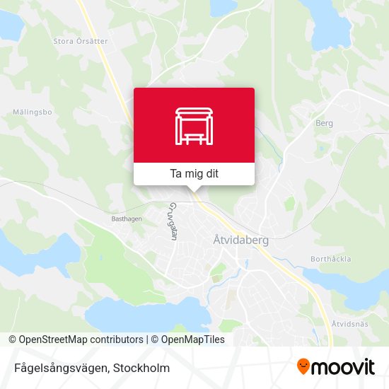 Fågelsångsvägen karta