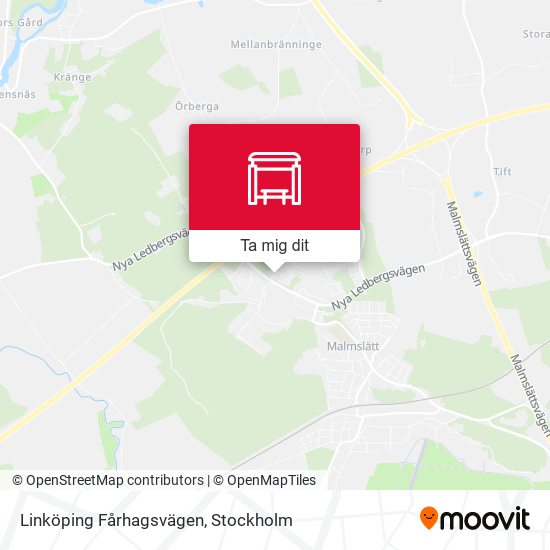 Linköping Fårhagsvägen karta