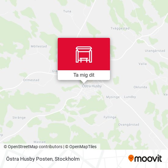 Östra Husby Posten karta