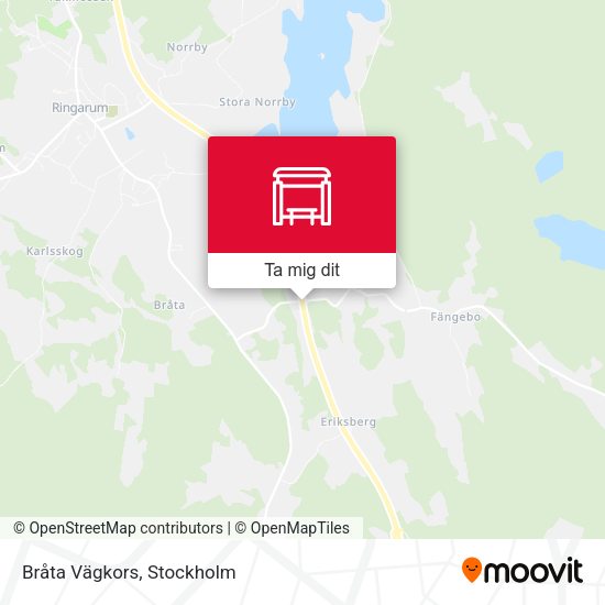 Bråta Vägkors karta
