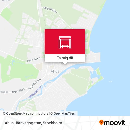 Åhus Järnvägsgatan karta