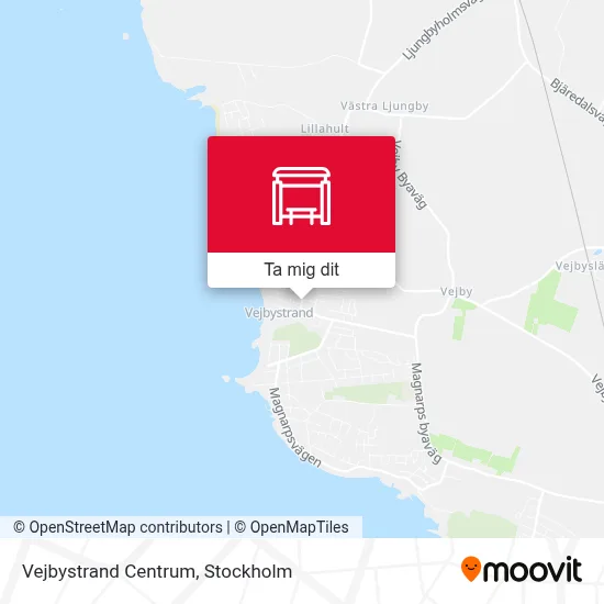 Vejbystrand Centrum karta