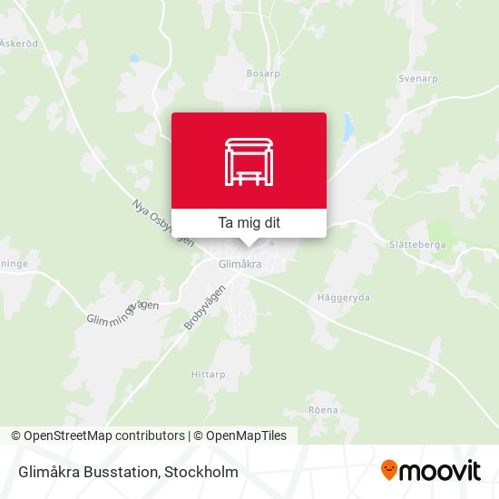 Glimåkra Busstation karta