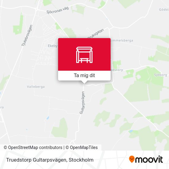 Truedstorp Gultarpsvägen karta
