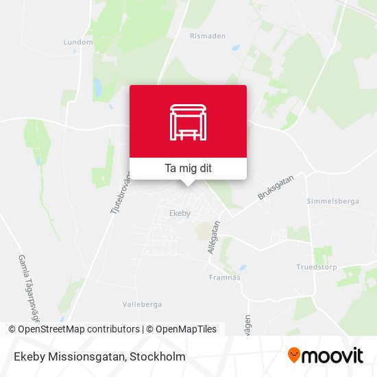 Ekeby Missionsgatan karta