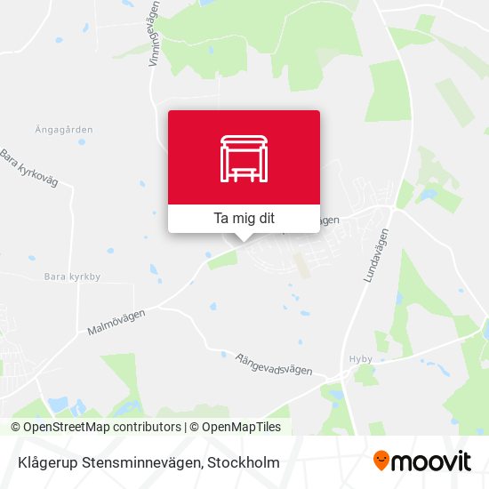 Klågerup Stensminnevägen karta
