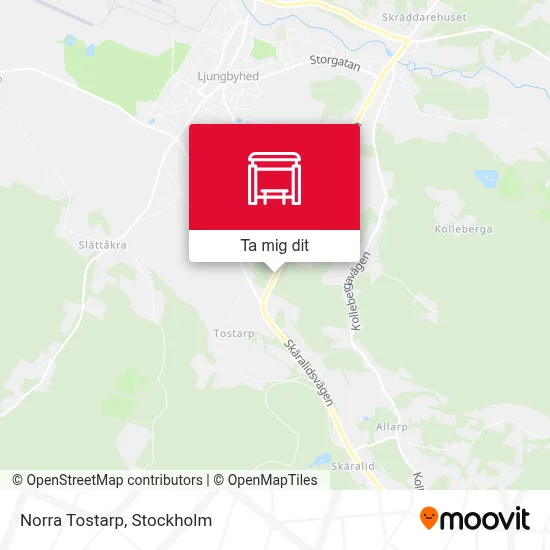 Norra Tostarp karta