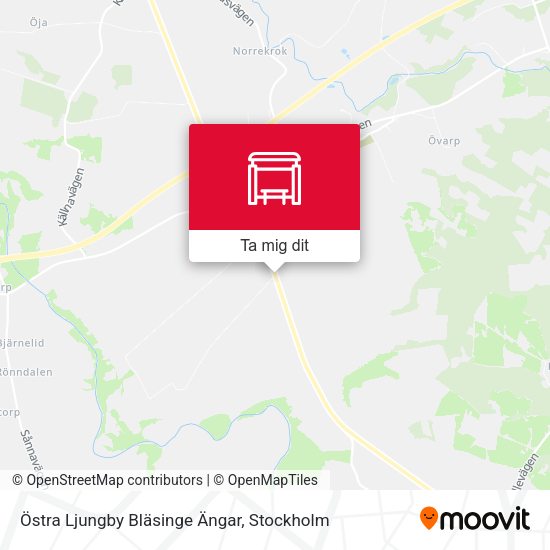 Östra Ljungby Bläsinge Ängar karta