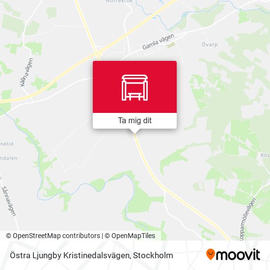 Östra Ljungby Kristinedalsvägen karta