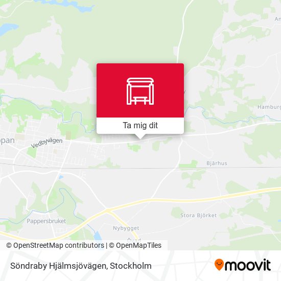 Söndraby Hjälmsjövägen karta