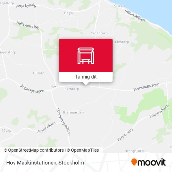 Hov Maskinstationen karta