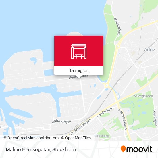 Malmö Hemsögatan karta