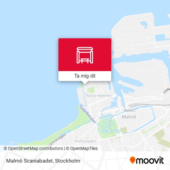 Malmö Scaniabadet karta