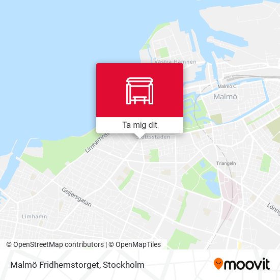 Malmö Fridhemstorget karta