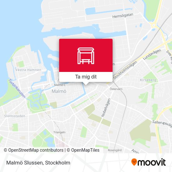 Malmö Slussen karta