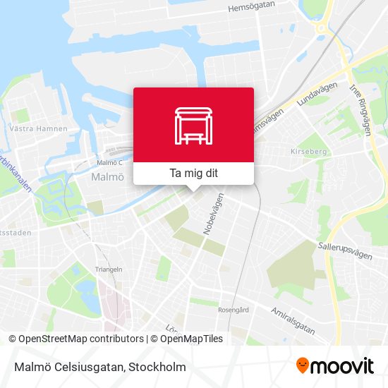 Malmö Celsiusgatan karta