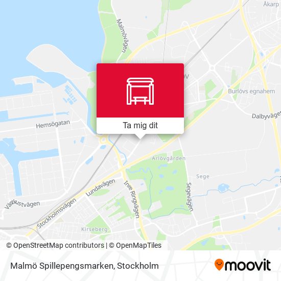 Malmö Spillepengsmarken karta