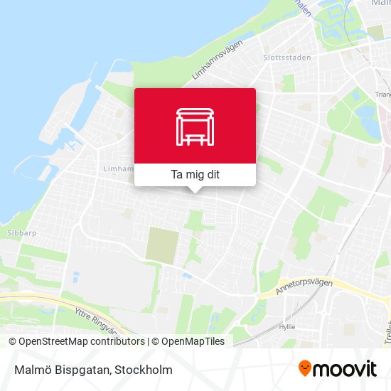 Malmö Bispgatan karta