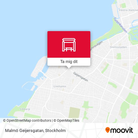 Malmö Geijersgatan karta