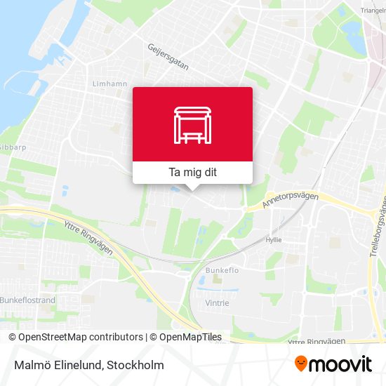 Malmö Elinelund karta