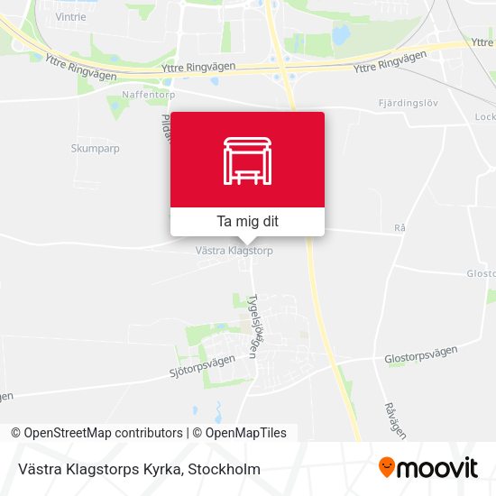 Västra Klagstorps Kyrka karta