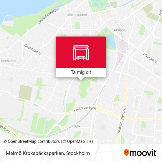 Malmö Kroksbäcksparken karta