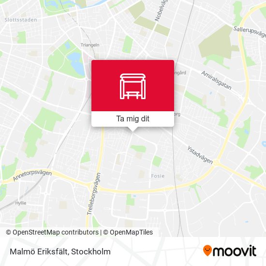 Malmö Eriksfält karta
