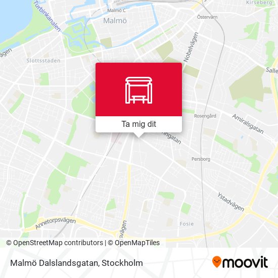 Malmö Dalslandsgatan karta