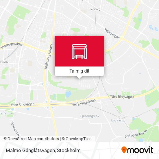 Malmö Gånglåtsvägen karta