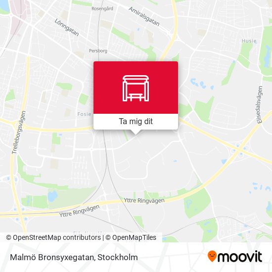Malmö Bronsyxegatan karta