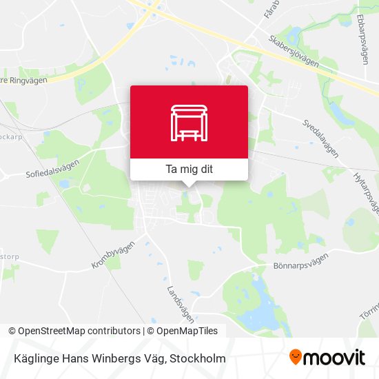 Käglinge Hans Winbergs Väg karta