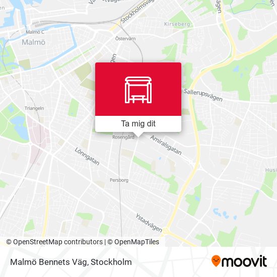 Malmö Bennets Väg karta