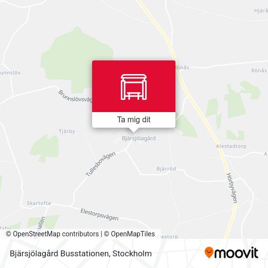 Bjärsjölagård Busstationen karta