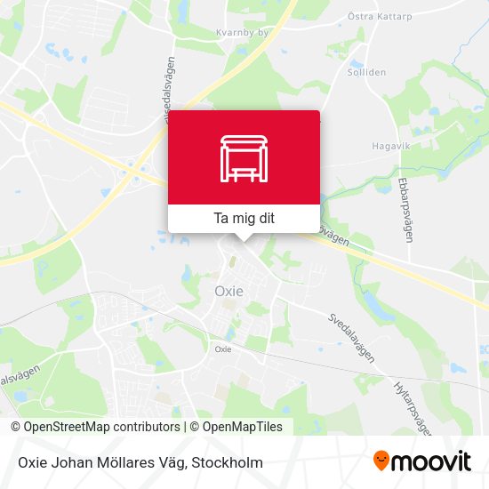 Oxie Johan Möllares Väg karta