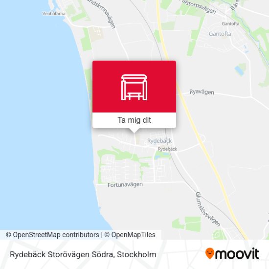 Rydebäck Storövägen Södra karta