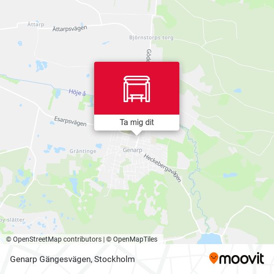 Genarp Gängesvägen karta