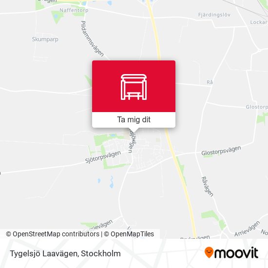Tygelsjö Laavägen karta