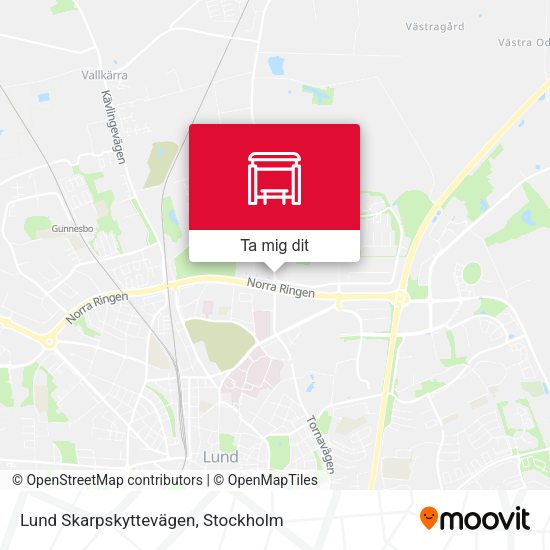 Lund Skarpskyttevägen karta