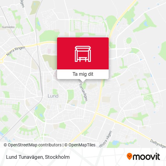 Lund Tunavägen karta