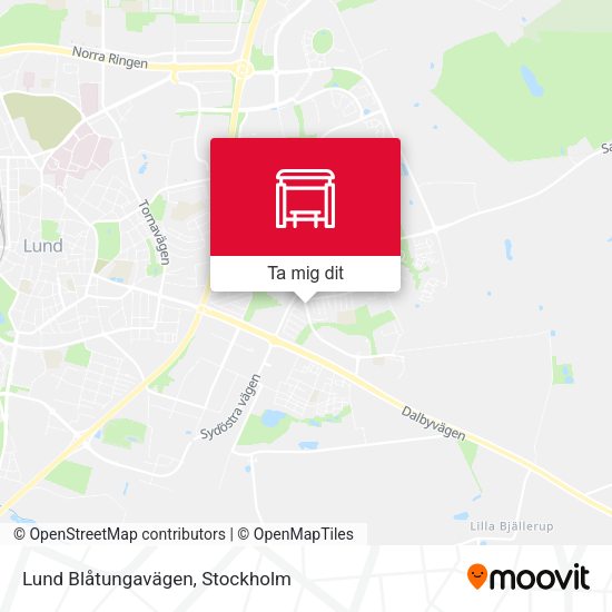 Lund Blåtungavägen karta
