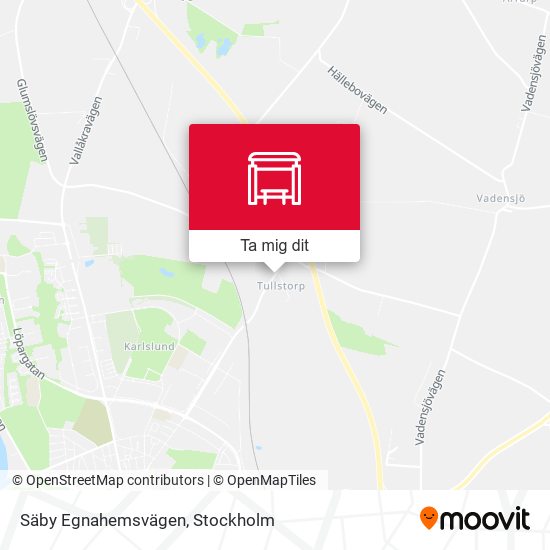 Säby Egnahemsvägen karta