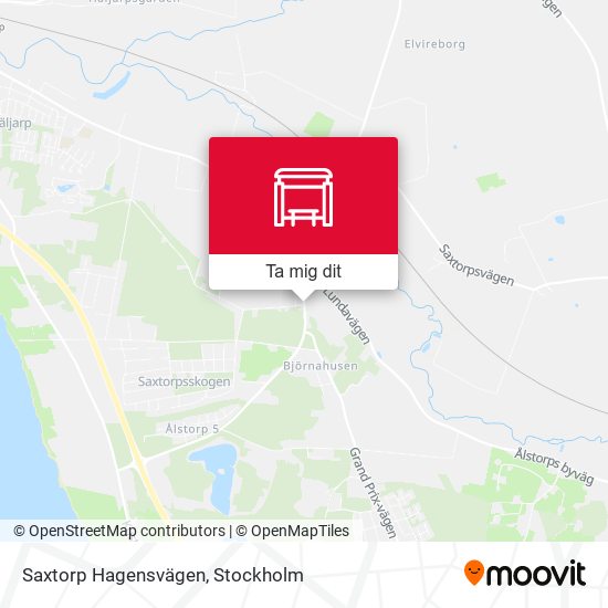 Saxtorp Hagensvägen karta