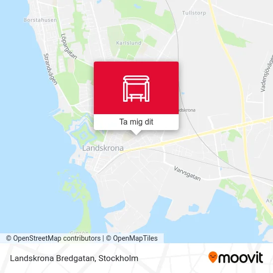 Landskrona Bredgatan karta